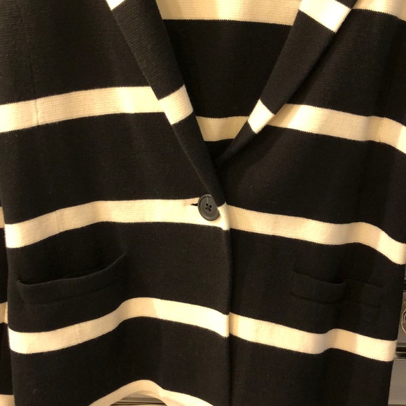 Black and White Striped Ann Taylor Blazer - Picture 5 of 7